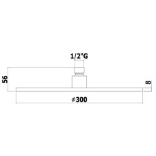 Верхний душ 300 мм Paffoni Master King ZSOF079ST