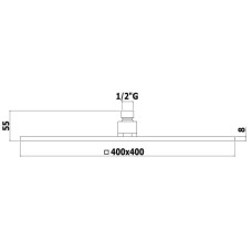 Верхний душ 400 мм Paffoni Nirvana ZSOF081CR
