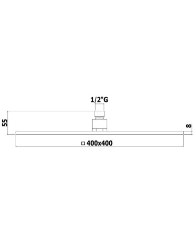 Верхний душ 400 мм Paffoni Nirvana ZSOF081CR