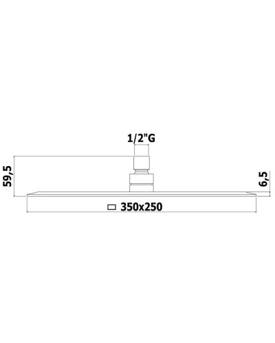 Верхний душ 350х250 мм Paffoni Blanc ZSOF102CR