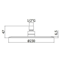 Верхний душ 230 мм Paffoni Bahamas ZSOF093CR