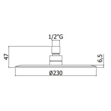 Верхний душ 230 мм Paffoni Bahamas ZSOF093CR