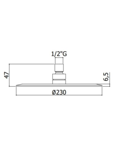 Верхний душ 230 мм Paffoni Bahamas ZSOF093CR