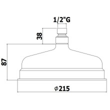 Верхний душ 215 мм Paffoni Belinda ZSOF046CR