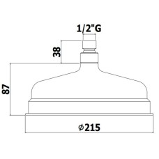 Верхний душ 215 мм Paffoni Belinda ZSOF046CR