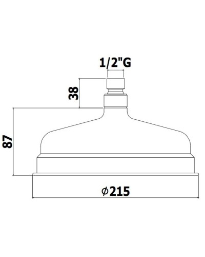 Верхний душ 215 мм Paffoni Belinda ZSOF046CR