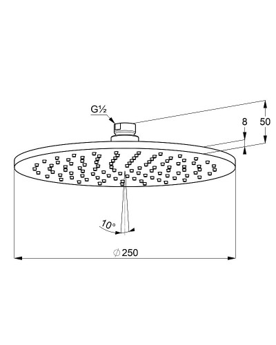 Верхний душ Kludi A-QA 6432505-00 Хром