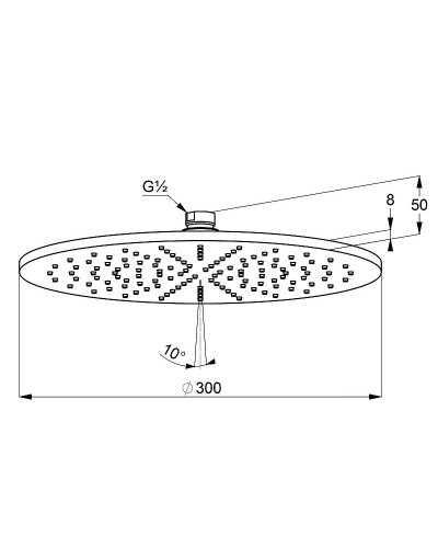 Верхний душ Kludi A-QA 6433005-00 Хром