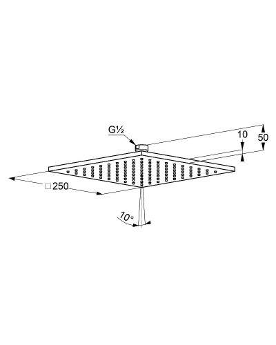 Верхний душ Kludi A-QA 6442505-00 Хром