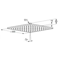 Верхний душ Kludi A-QA 6443005-00 Хром