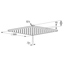 Верхний душ Kludi A-QA 6443005-00 Хром
