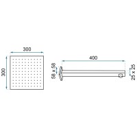 Верхний душ 300 мм Rea Square REA-P0650