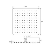 Верхний душ Ravak Chrome Slim 982.00 X07P016 Хром