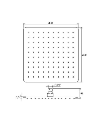 Верхний душ Ravak Chrome Slim 982.00 X07P016 Хром