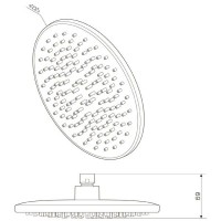 Верхний душ AM.PM Gem F0590000 Хром