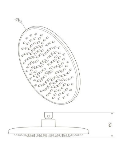 Верхний душ AM.PM Gem F0590000 Хром