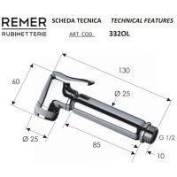 Гигиенический душ Remer 332OLDOX