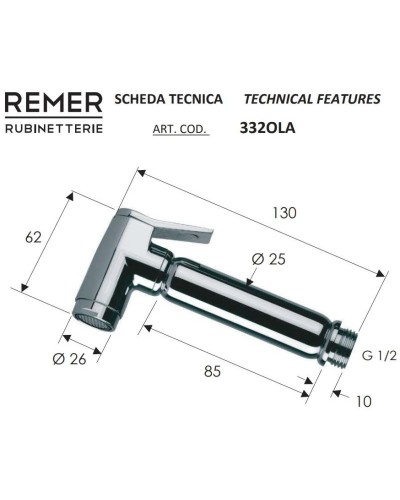 Гигиенический душ Remer 332OLADO