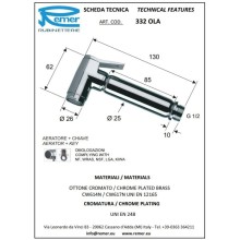 Гигиенический душ Remer 332OLANOX