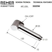 Гигиенический душ Remer 332OWBGX