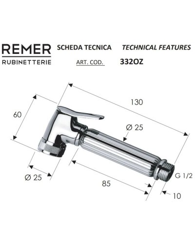 Гигиенический душ Remer 332OZVO