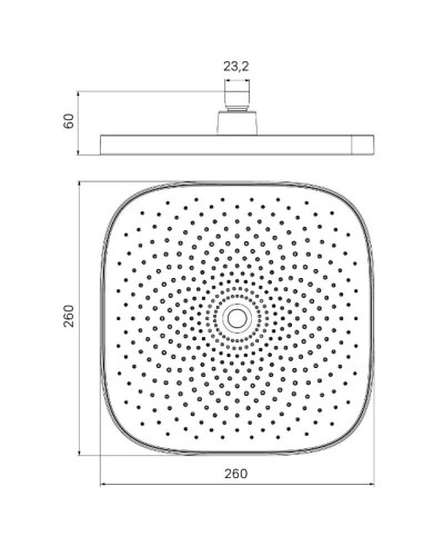 Верхний душ 260 мм IDDIS SpaHome SPA26BSi64