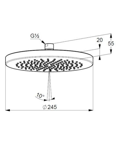 Верхний душ 245 мм Kludi A-QA 6651139-00
