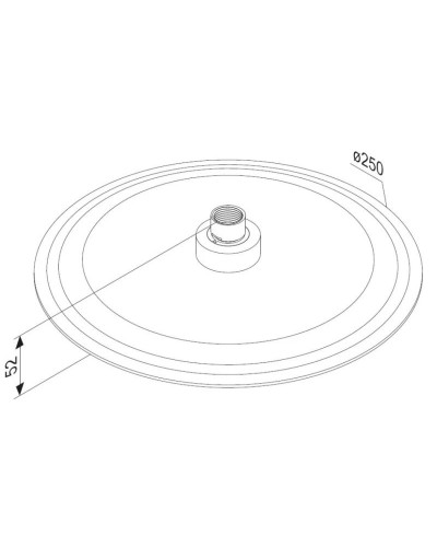Верхний душ 250 мм Damixa Scandinavian Pure 936050000