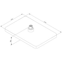 Верхний душ 310х200 мм Damixa Merkur 940050000