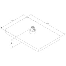 Верхний душ 310х200 мм Damixa Merkur 940050300