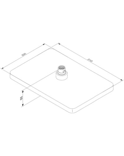 Верхний душ 310х200 мм Damixa Merkur 940050300