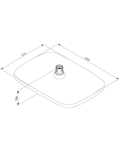 Верхний душ 300х210 мм Damixa Gala 953050000