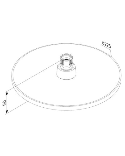 Верхний душ 225 мм Damixa Jupiter 977050000