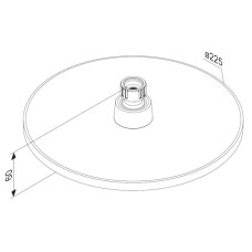 Верхний душ 225 мм Damixa Jupiter 977050300