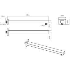 Верхний душ 315х210 мм Vincea VSHD-41CCH