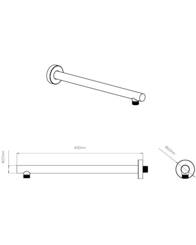 Верхний душ 260 мм Vincea VSHD-42CCH