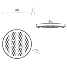 Верхний душ 260 мм Vincea VSHD-42CCH