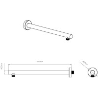 Верхний душ 260 мм Vincea VSHD-42CMB