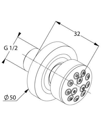 Боковой душ Kludi Fizz 670830500