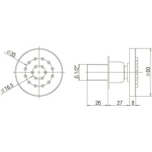Душевая форсунка Paini 50CR721T Хром