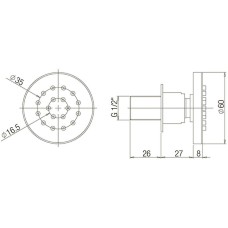 Душевая форсунка Paini 50CR721T Хром