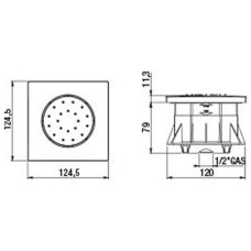 Душевая форсунка Paini 50CR721IQ Хром