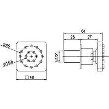 Душевая форсунка Paini 50CR721Q Хром