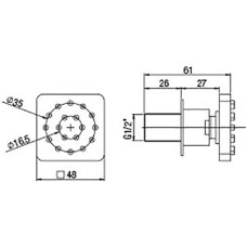 Душевая форсунка Paini 50CR721Q Хром