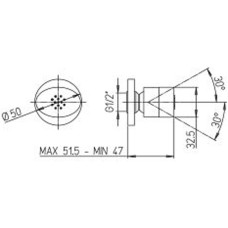 Душевая форсунка Paini 86CR721 Хром