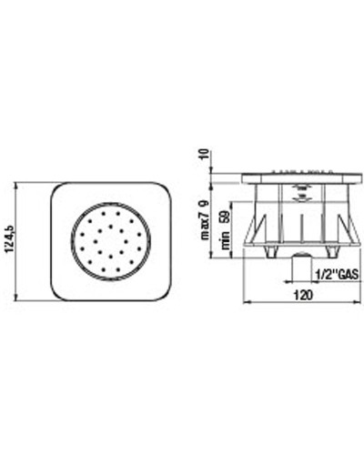 Душевая форсунка Paini 50CR721IQS Хром
