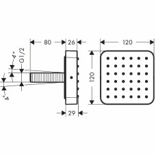 Душевая форсунка Axor Citterio E 36822000 Хром