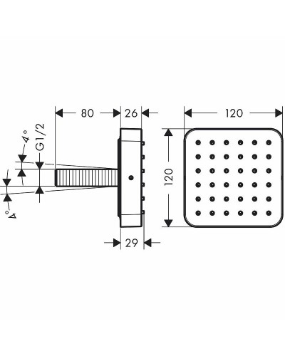 Душевая форсунка Axor Citterio E 36822000 Хром