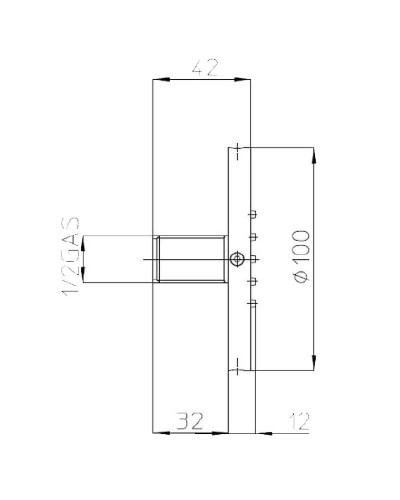 Боковая форсунка Bossini Tondo Flat I00175.073 Черная матовая