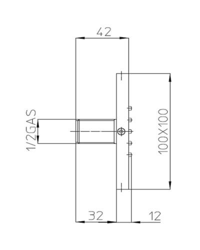 Боковая форсунка Bossini Cubic Flat I00176.073 Черный матовый